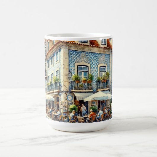 Café in Lissabon Belem Kaffeetasse (Mittel)