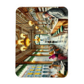 Café in Lissabon Wasserfarbe Magnet (Vertikal)