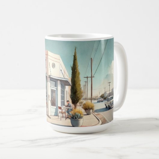 Cafe in Marfa Texas Kaffeetasse (VorderseiteRechts)