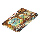 Café in Meteora Griechenland Reisen Landschaft Magnet (Linke Seite)