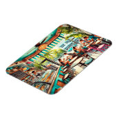 Café in Miami Watercolor Magnet (Linke Seite)