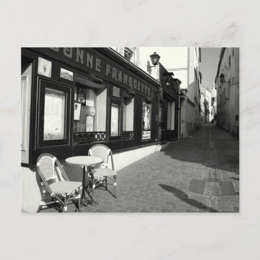 Café in Montmarte Postkarte (Vorderseite)