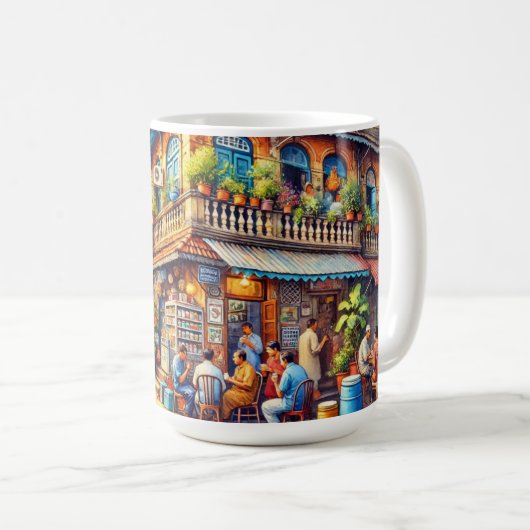 Café in Mumbai Indien Kaffeetasse (VorderseiteRechts)