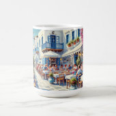Café in Mykonos Griechenland Kaffeetasse (Mittel)