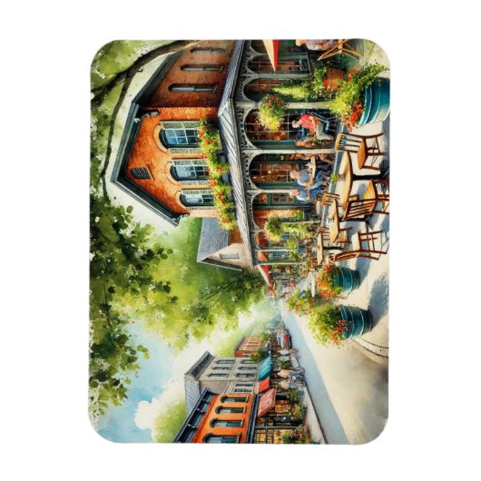 Café in Nashville Indiana Magnet (Vertikal)