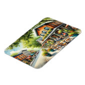 Café in Nashville Indiana Magnet (Linke Seite)