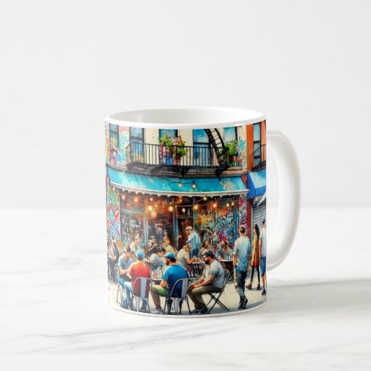 Café in New York Bronx Kaffeetasse (VorderseiteRechts)