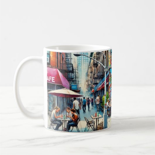 Café in New York Bronx Kaffeetasse (Links)