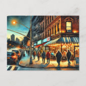 Café in New York Bronx Postkarte (Vorderseite)