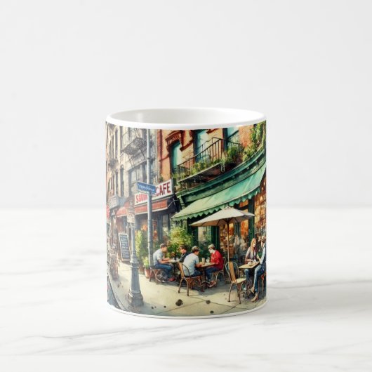 Café in New York Brooklyn Kaffeetasse (Mittel)