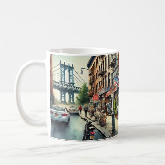 Café in New York Brooklyn Kaffeetasse (Links)