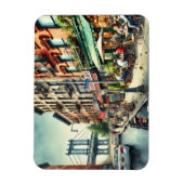 Café in New York Brooklyn Magnet (Vertikal)