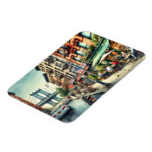 Café in New York Brooklyn Magnet (Linke Seite)