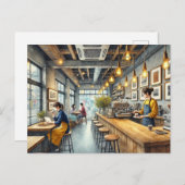 Café in Osaka Postkarte (Vorne/Hinten)
