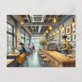 Café in Osaka Postkarte (Vorderseite)