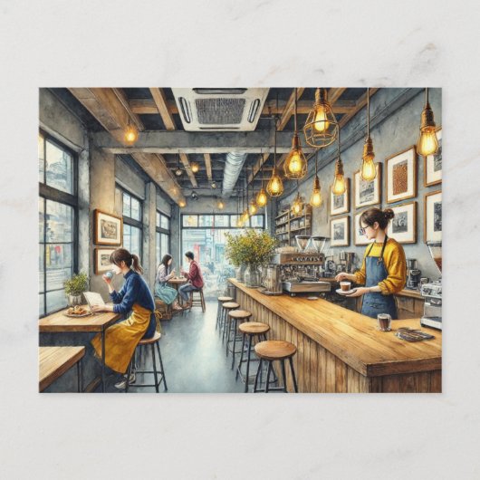 Café in Osaka Postkarte (Vorderseite)