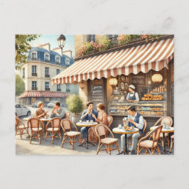 Café in Paris Tasse Frankreich Postkarte