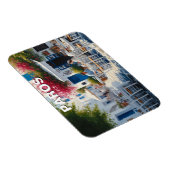 Café in Paros Griechenland Reise Magnet (Rechte Seite)