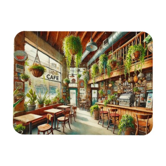 Café in Portland Oregon Magnet (Horizontal)