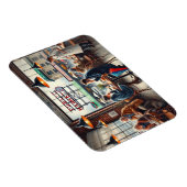 Café in Rainy Seattle Magnet (Rechte Seite)