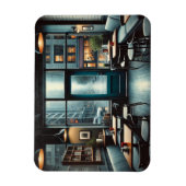 Café in Rainy Seattle Magnet (Vertikal)