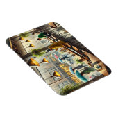 Café in Rainy Seattle Magnet (Rechte Seite)