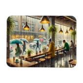 Café in Rainy Seattle Magnet (Horizontal)