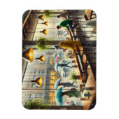 Café in Rainy Seattle Magnet (Vertikal)