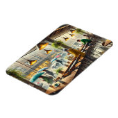 Café in Rainy Seattle Magnet (Linke Seite)