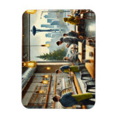 Café in Rainy Seattle Magnet (Vertikal)
