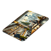 Café in Rainy Seattle Magnet (Linke Seite)