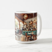 Café in San Antonio Texas Kaffeetasse (VorderseiteRechts)