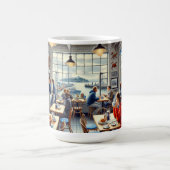 Café in San Francisco Alcatraz Kaffeetasse (Mittel)