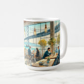 Café in San Francisco Bay Bridge Kaffeetasse (VorderseiteRechts)