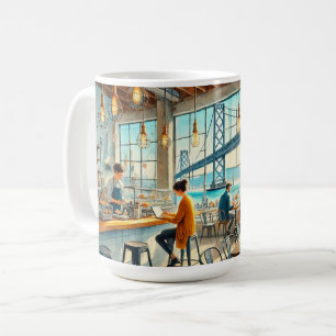 Café in San Francisco Bay Bridge Kaffeetasse