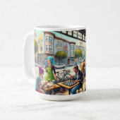 Café in San Francisco Mission District Tasse (Vorderseite Links)