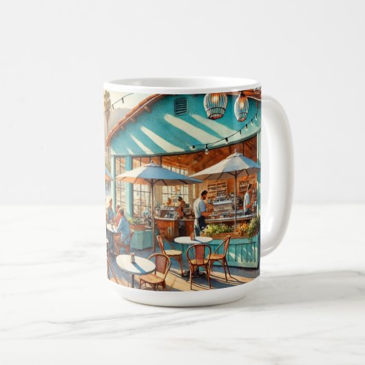 Café in Santa Barbara Kaffeetasse (VorderseiteRechts)
