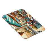 Café in Santa Barbara Magnet (Rechte Seite)