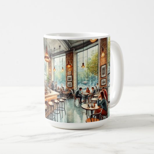 Café in Santiago Chile Kaffeetasse (VorderseiteRechts)