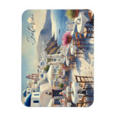 Café in Santorin Magnet (Vertikal)