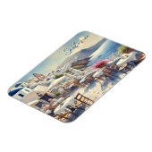Café in Santorin Magnet (Linke Seite)