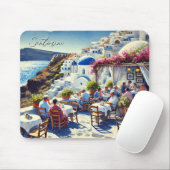 Café in Santorin Mousepad (Mit Mouse)