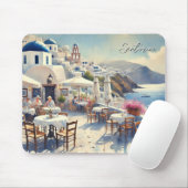 Café in Santorin Mousepad (Mit Mouse)