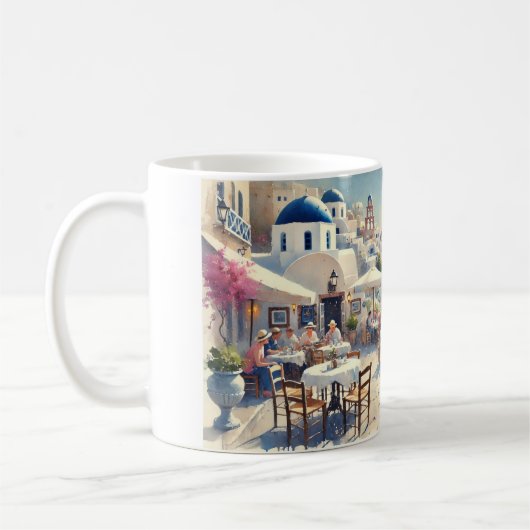 Café in Santorini Tasse (Links)