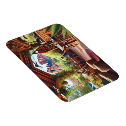 Café in Sedona Magnet (Rechte Seite)