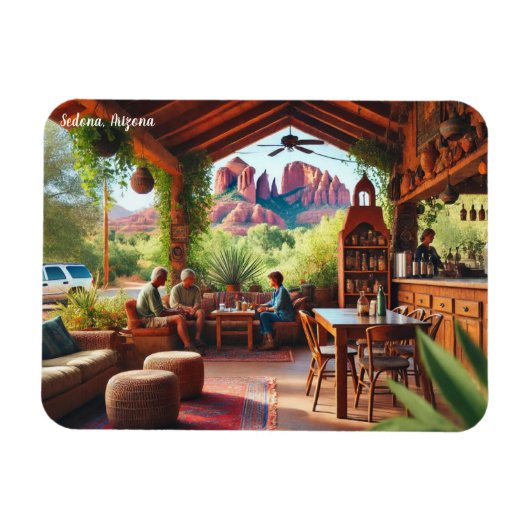 Café in Sedona Magnet (Horizontal)