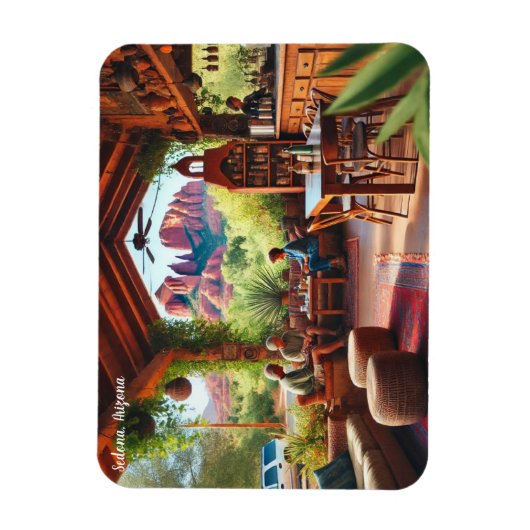 Café in Sedona Magnet (Vertikal)