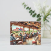 Café in Sedona Postkarte (Stehend Vorderseite)