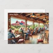 Café in Sedona Postkarte (Vorne/Hinten)