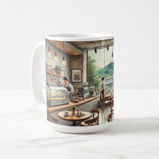 Café in Seoul Korea Namsan Tasse (Vorderseite Links)